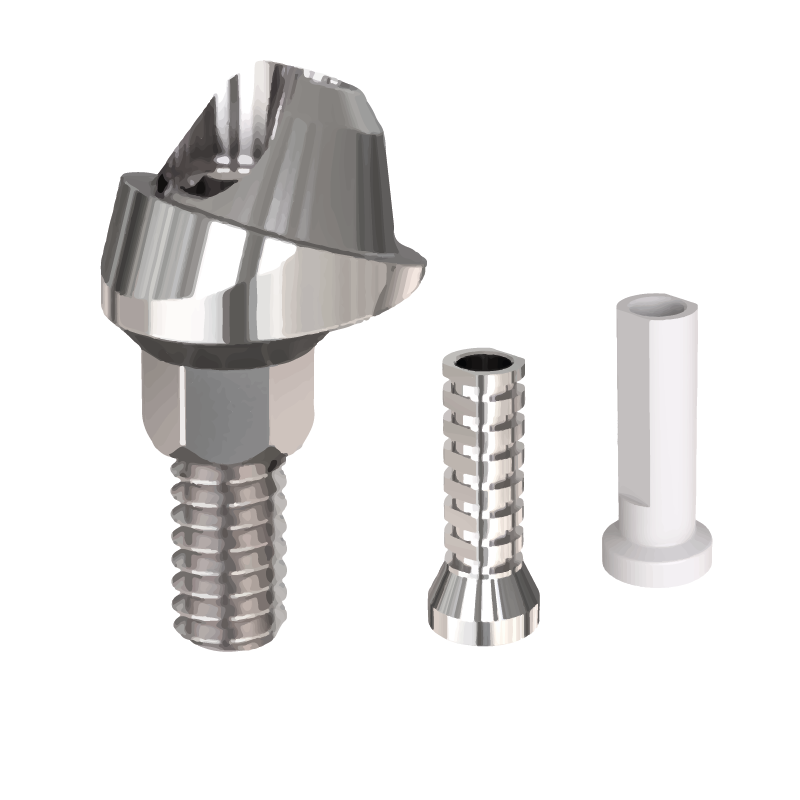 Mini Set de Multi Unit Angulado 17° para Implante Dental de Hexágono Interno