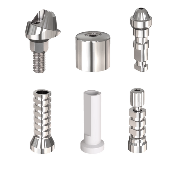 Set de Multi Unit Angulado de Titanio 17° para Implante Dental de Hexágono Interno