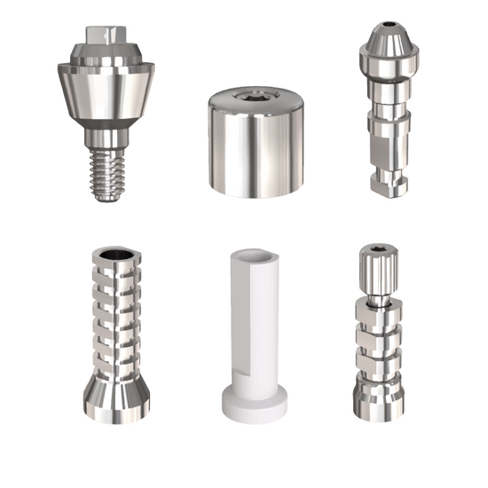 Set de Multi Unit recto de Titanio para Implante Dental Hexágono Interno