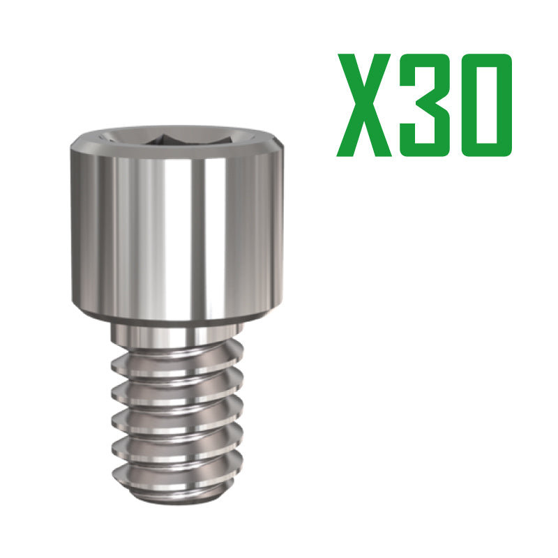 Pack de 30 Tornillos para Cilindro Multi-Unit - 3.8mm