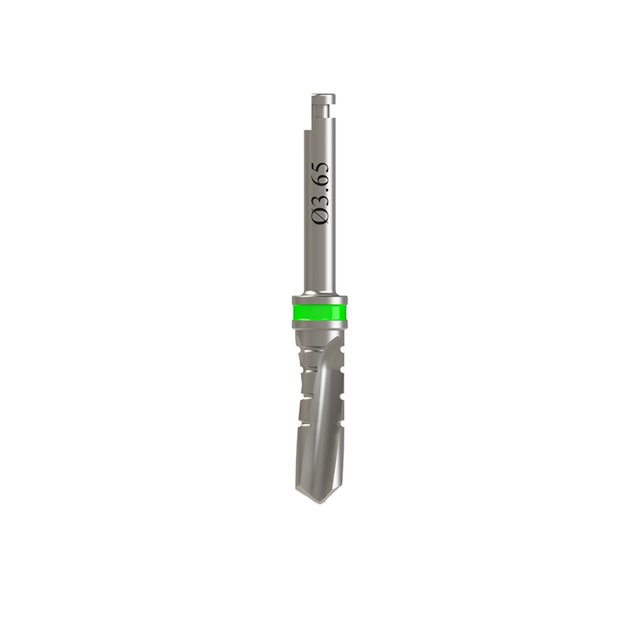 3.65mm Diámetro Fresas Espiral con Riego externo para implantes dentales 11.5 mm